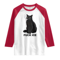 Fck Ice Smoking Cat Raglan Shirt Subtle FDT Black Cat Meme