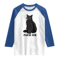 Fck Ice Smoking Cat Raglan Shirt Subtle FDT Black Cat Meme