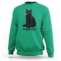 Fck Ice Smoking Cat Sweatshirt Subtle FDT Black Cat Meme