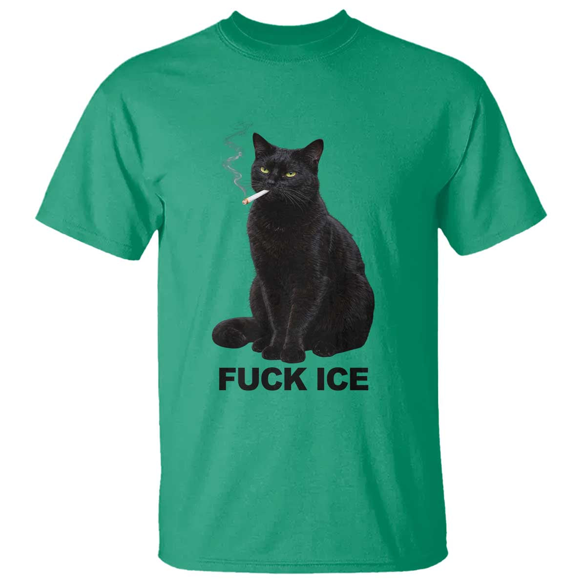 Fck Ice Smoking Cat T Shirt Subtle FDT Black Cat Meme