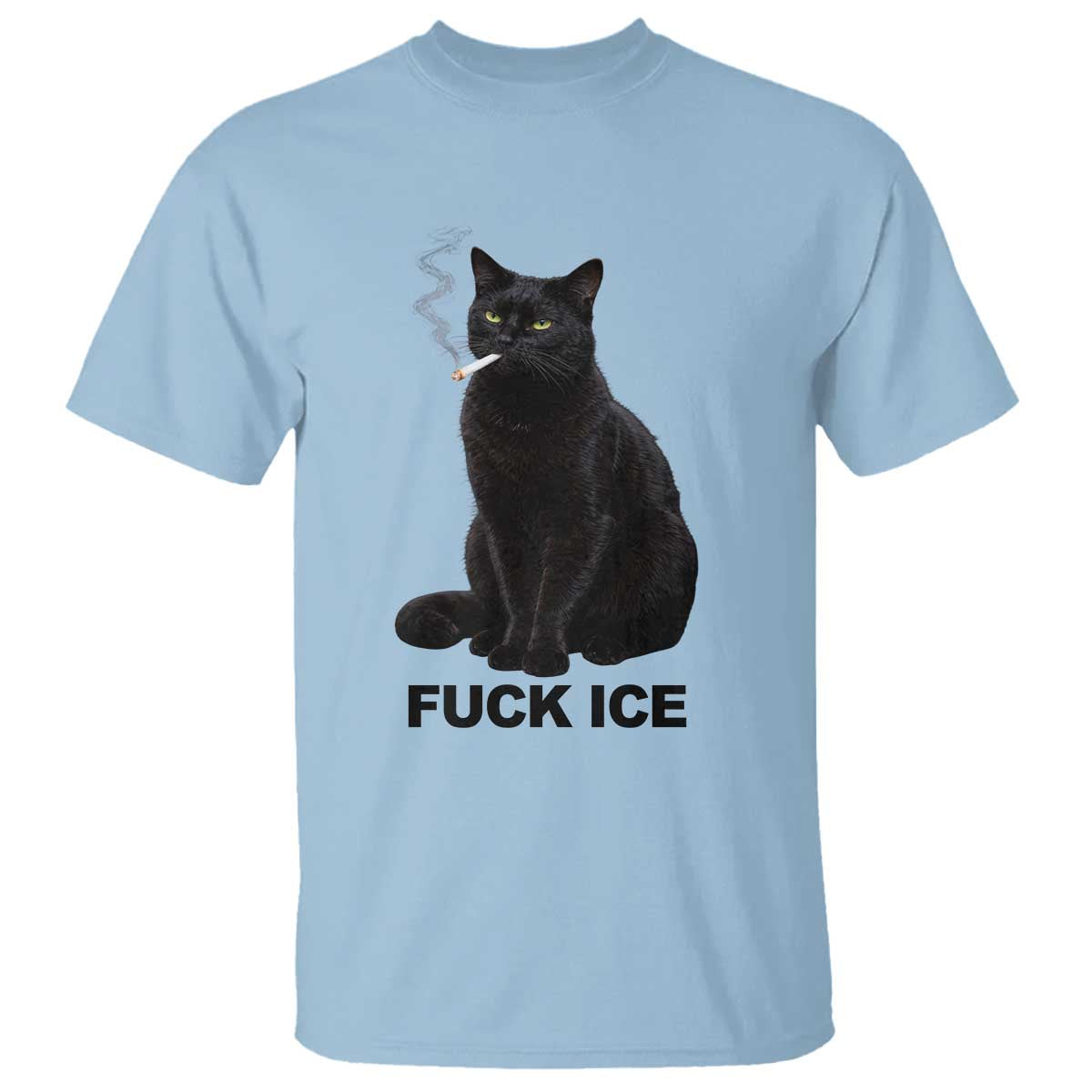 Fck Ice Smoking Cat T Shirt Subtle FDT Black Cat Meme