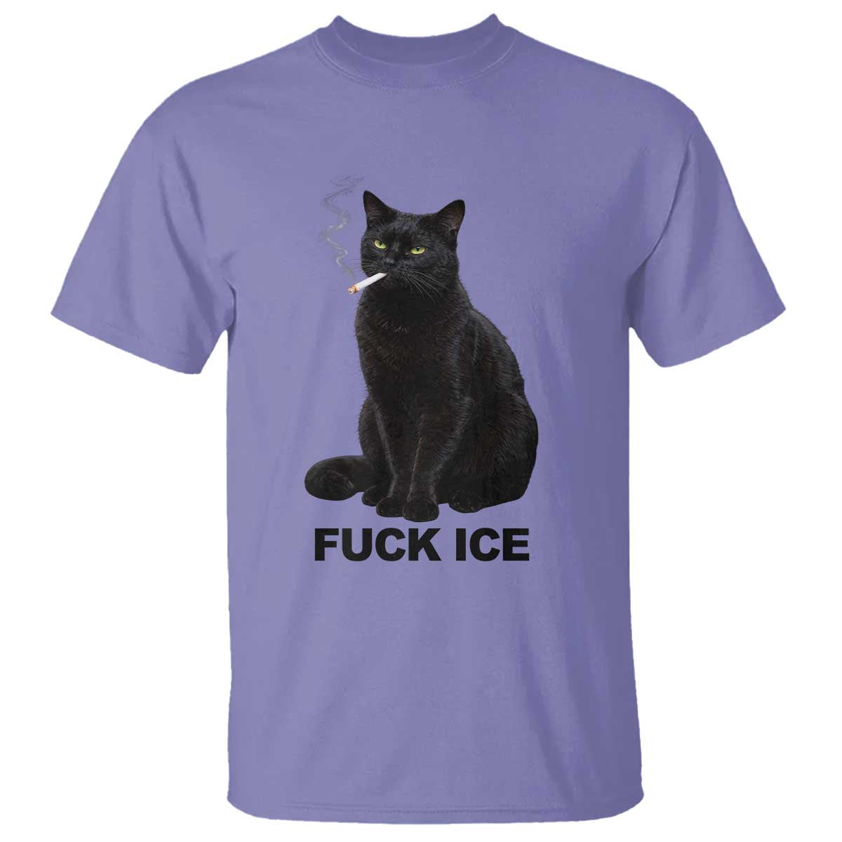 Fck Ice Smoking Cat T Shirt Subtle FDT Black Cat Meme