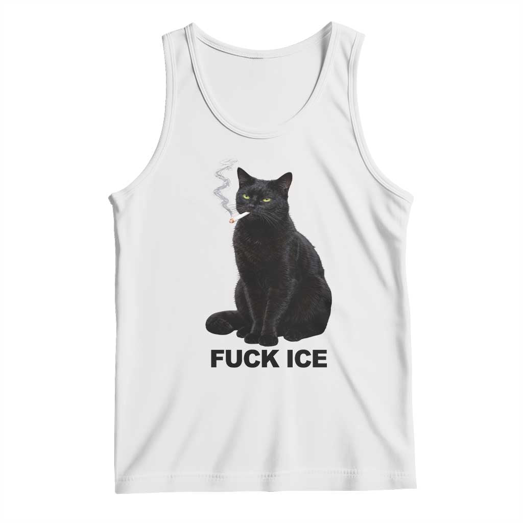 Fck Ice Smoking Cat Tank Top Subtle FDT Black Cat Meme
