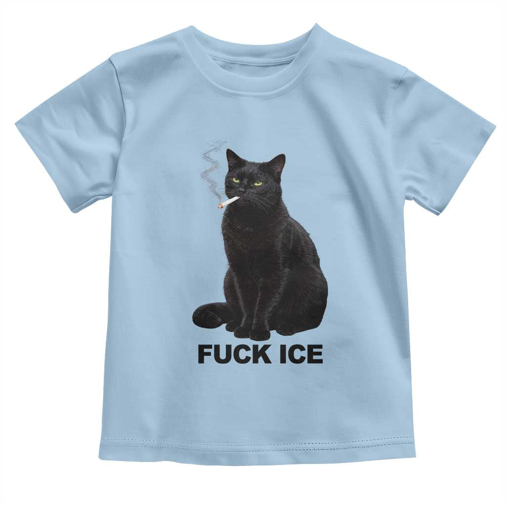 Fck Ice Smoking Cat Toddler T Shirt Subtle FDT Black Cat Meme