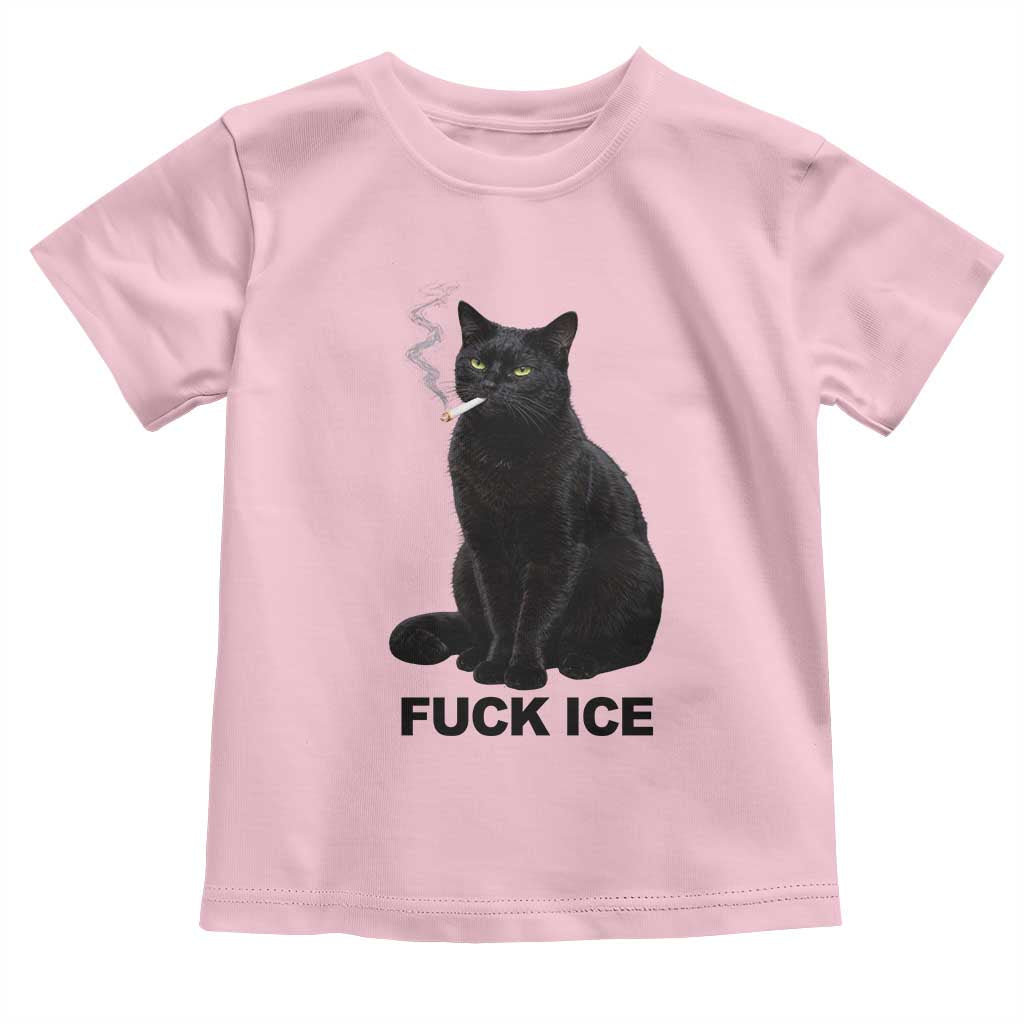Fck Ice Smoking Cat Toddler T Shirt Subtle FDT Black Cat Meme