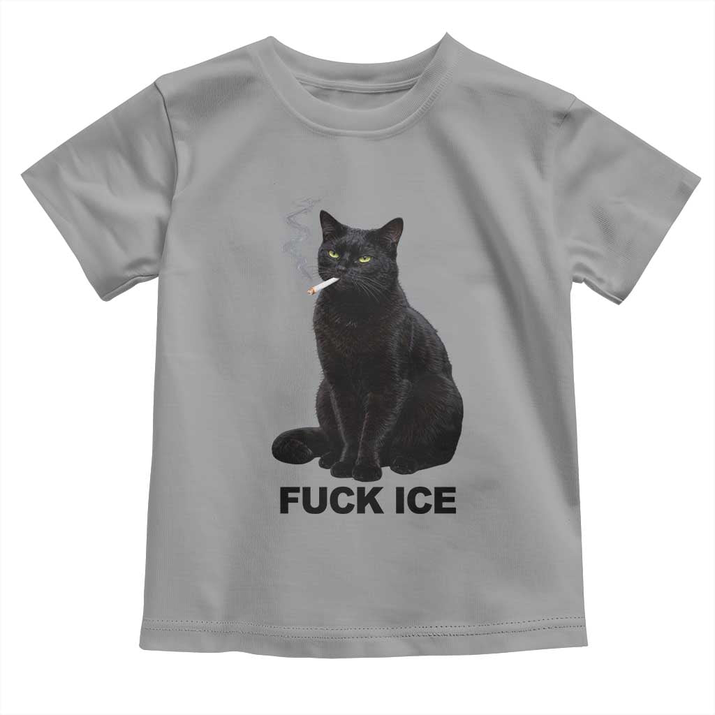 Fck Ice Smoking Cat Toddler T Shirt Subtle FDT Black Cat Meme
