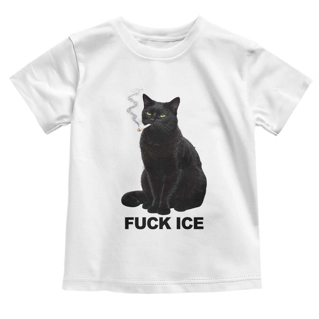 Fck Ice Smoking Cat Toddler T Shirt Subtle FDT Black Cat Meme