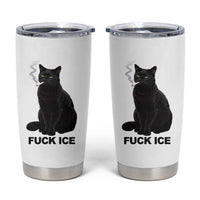 Fck Ice Smoking Cat Tumbler Cup Subtle FDT Black Cat Meme