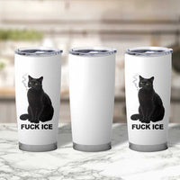 Fck Ice Smoking Cat Tumbler Cup Subtle FDT Black Cat Meme
