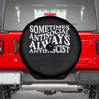 Sometimes Antisocial Always Antifascist Spare Tire Cover
