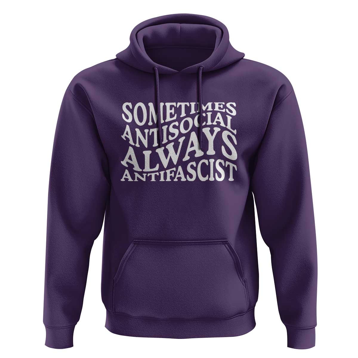 Sometimes Antisocial Always Antifascist Hoodie