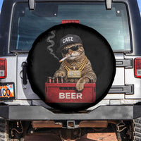 Funny Smoking Cat Meme Spare Tire Cover Vintage Graphic Cigarette Kitty Beer Cat Lover