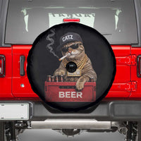 Funny Smoking Cat Meme Spare Tire Cover Vintage Graphic Cigarette Kitty Beer Cat Lover