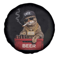 Funny Smoking Cat Meme Spare Tire Cover Vintage Graphic Cigarette Kitty Beer Cat Lover