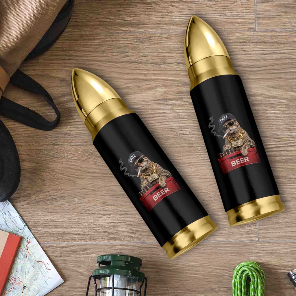 Funny Smoking Cat Meme Bullet Tumbler Vintage Graphic Cigarette Kitty Beer Cat Lover
