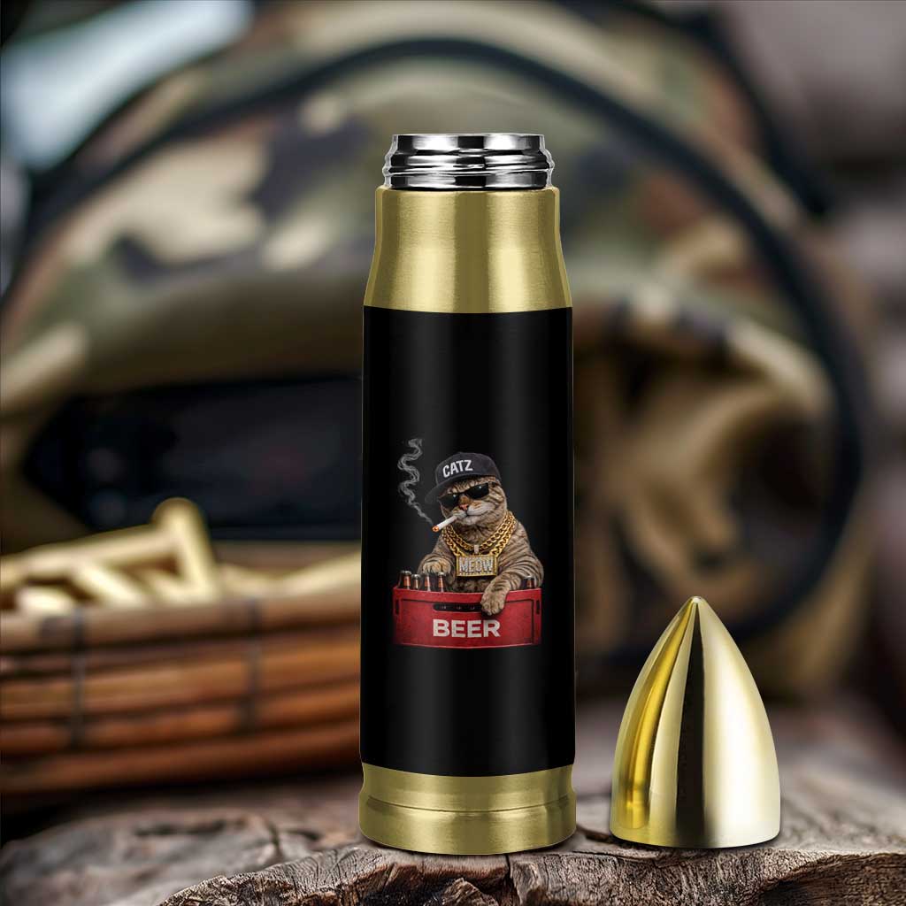 Funny Smoking Cat Meme Bullet Tumbler Vintage Graphic Cigarette Kitty Beer Cat Lover