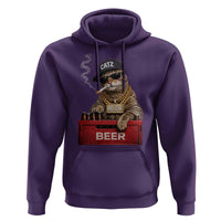 Funny Smoking Cat Meme Hoodie Vintage Graphic Cigarette Kitty Beer Cat Lover