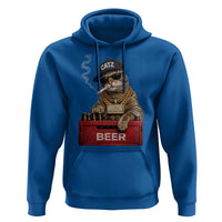 Funny Smoking Cat Meme Hoodie Vintage Graphic Cigarette Kitty Beer Cat Lover