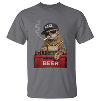 Funny Smoking Cat Meme T Shirt Vintage Graphic Cigarette Kitty Beer Cat Lover
