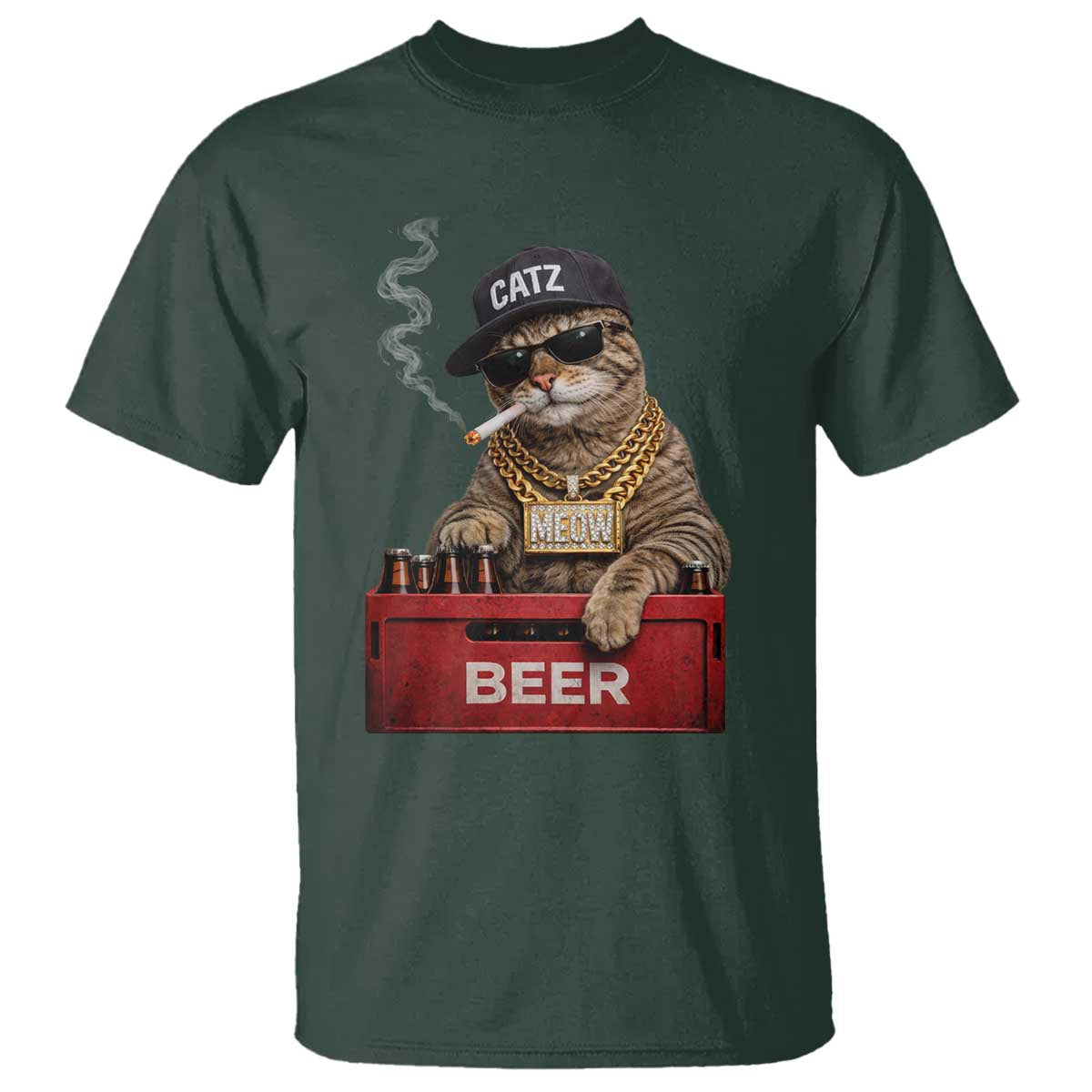 Funny Smoking Cat Meme T Shirt Vintage Graphic Cigarette Kitty Beer Cat Lover