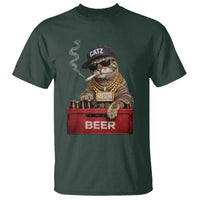 Funny Smoking Cat Meme T Shirt Vintage Graphic Cigarette Kitty Beer Cat Lover