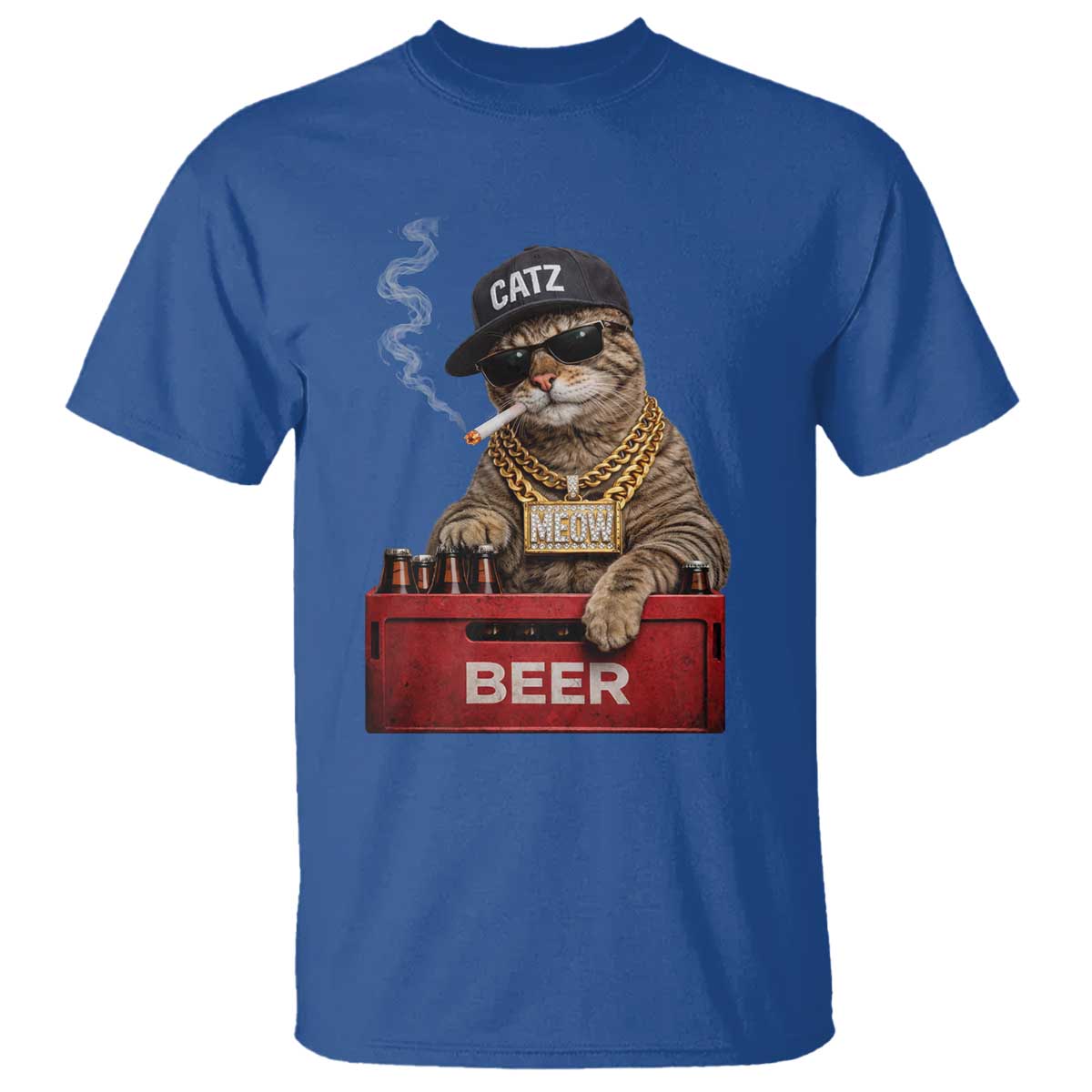 Funny Smoking Cat Meme T Shirt Vintage Graphic Cigarette Kitty Beer Cat Lover