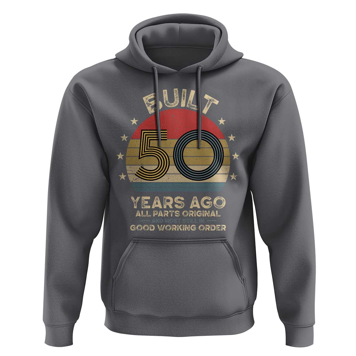 Funny 50th Birthday Hoodie Vintage Retro Built 50 Years Ago