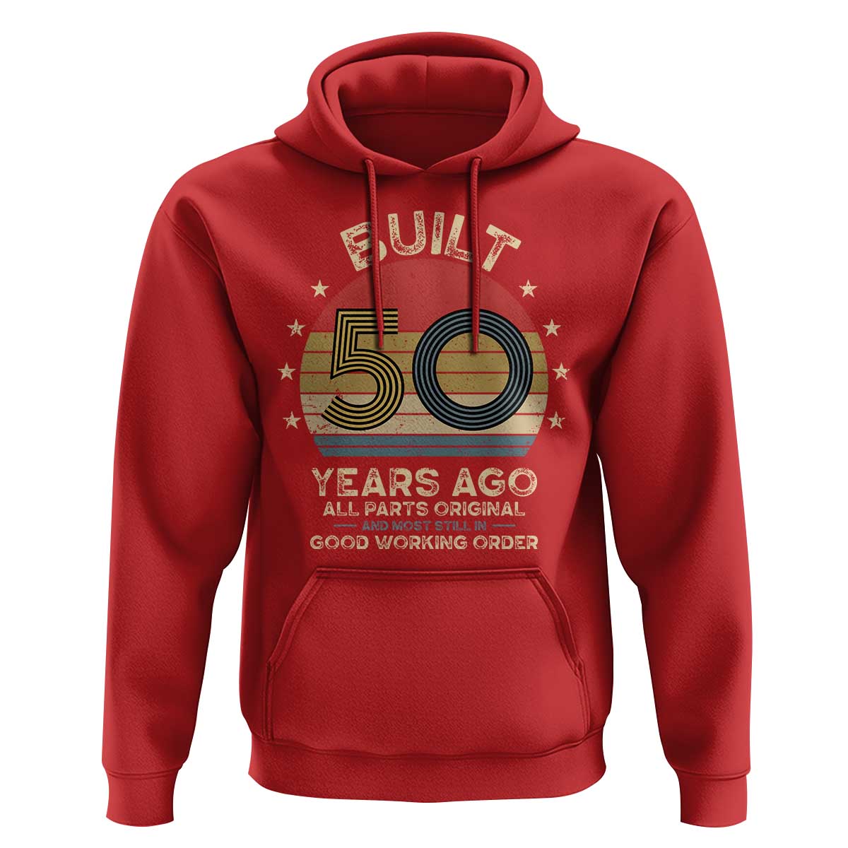 Funny 50th Birthday Hoodie Vintage Retro Built 50 Years Ago