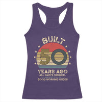 Funny 50th Birthday Racerback Tank Top Vintage Retro Built 50 Years Ago