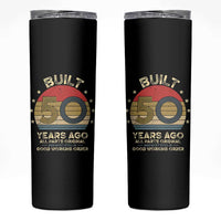 Funny 50th Birthday Skinny Tumbler Vintage Retro Built 50 Years Ago