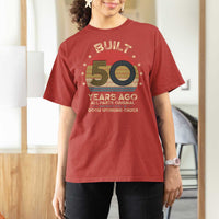 Funny 50th Birthday T Shirt For Women Vintage Retro Built 50 Years Ago