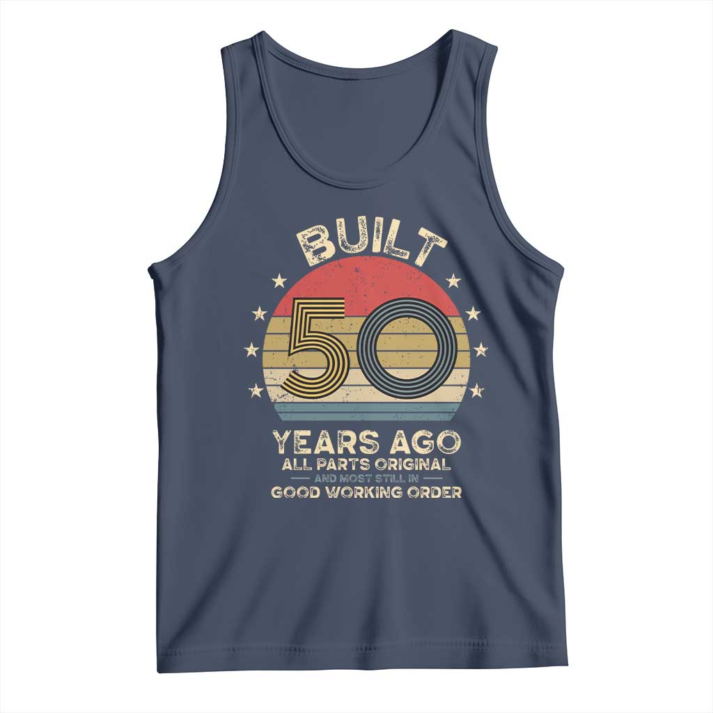 Funny 50th Birthday Tank Top Vintage Retro Built 50 Years Ago