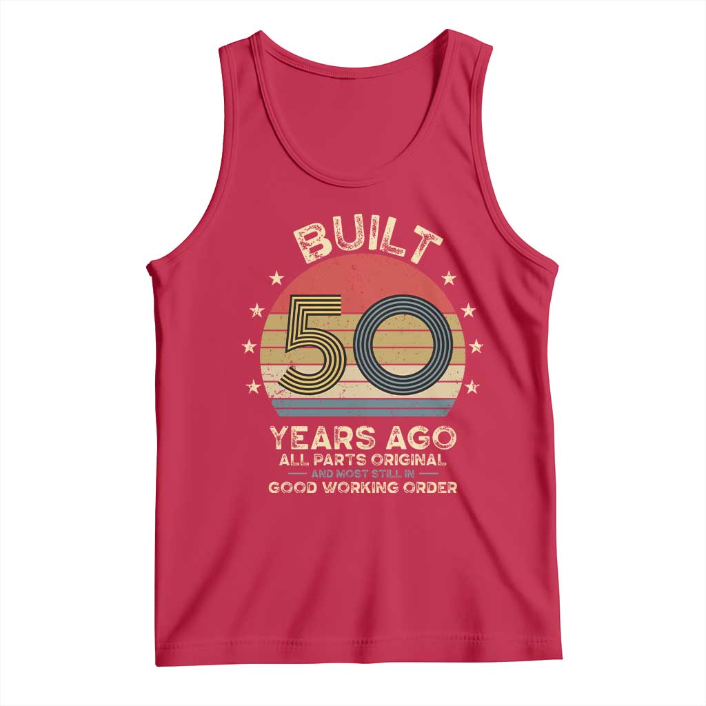 Funny 50th Birthday Tank Top Vintage Retro Built 50 Years Ago