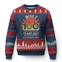 Funny 100th Birthday Ugly Christmas Sweater Vintage Retro Built 100 Years Ago