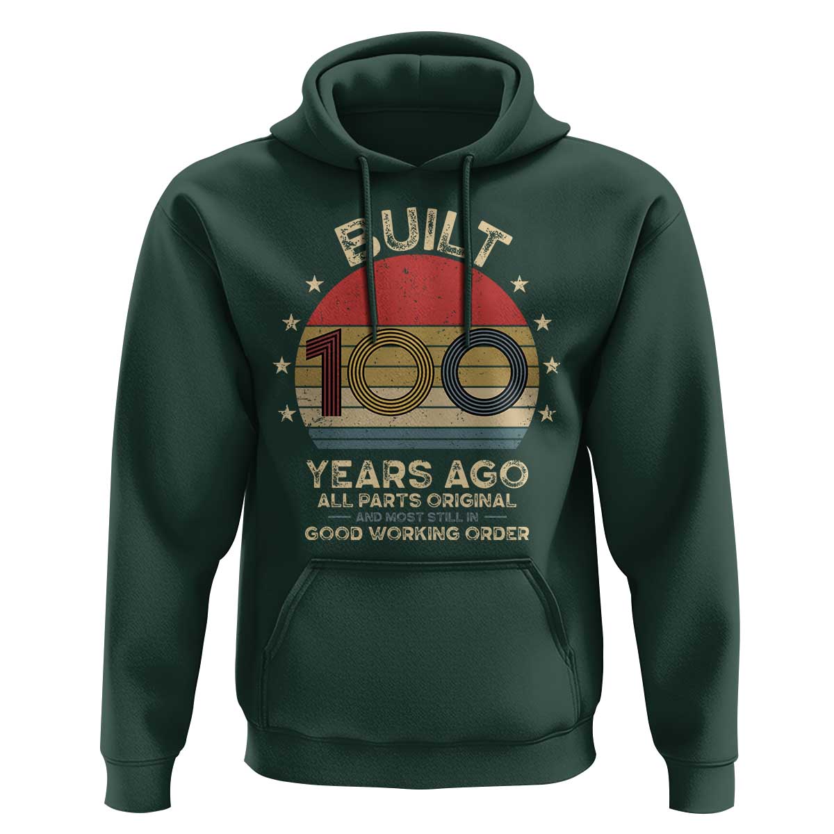 Funny 100th Birthday Hoodie Vintage Retro Built 100 Years Ago