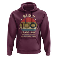 Funny 100th Birthday Hoodie Vintage Retro Built 100 Years Ago