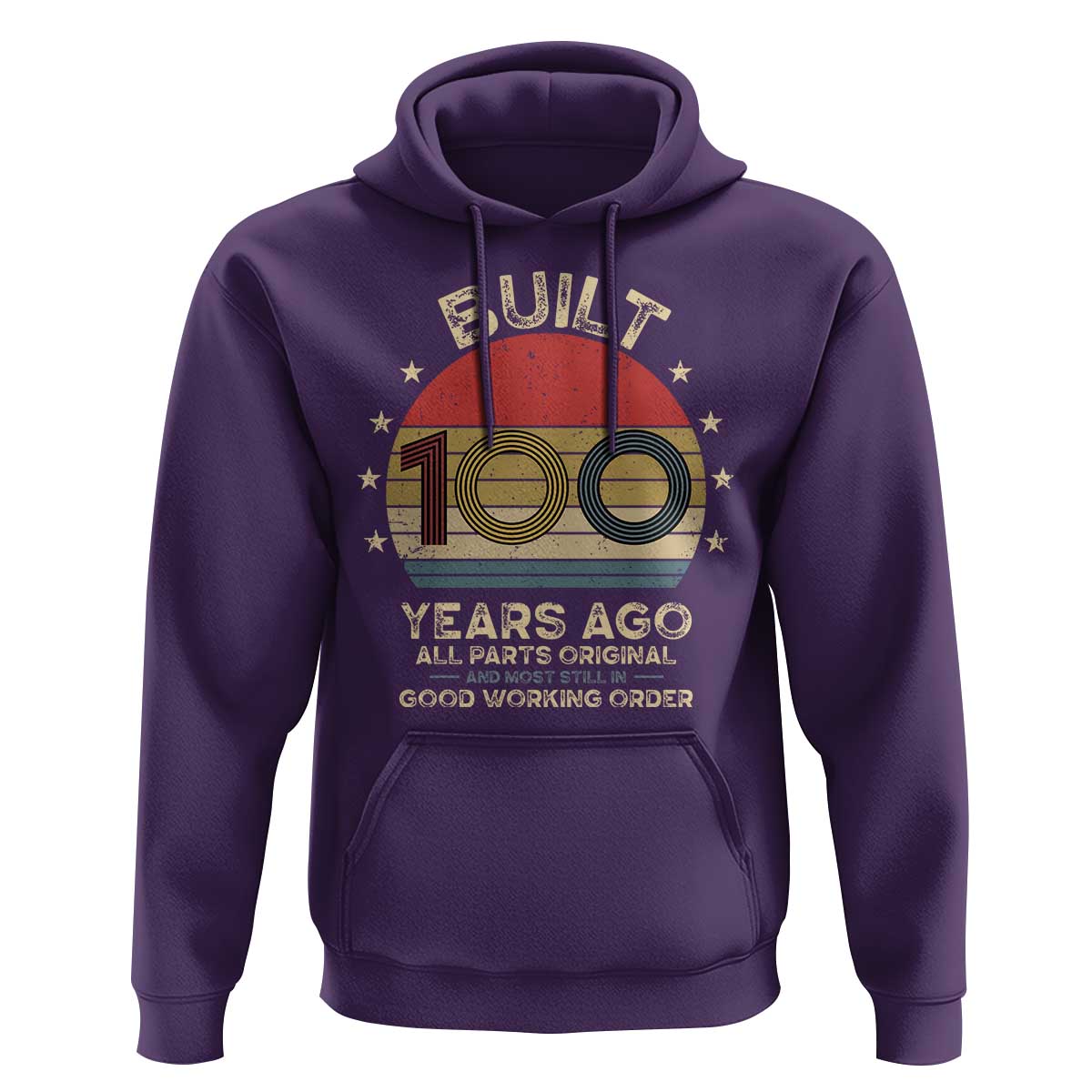 Funny 100th Birthday Hoodie Vintage Retro Built 100 Years Ago