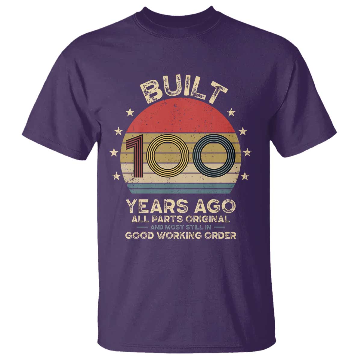 Funny 100th Birthday T Shirt Vintage Retro Built 100 Years Ago