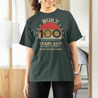 Funny 100th Birthday T Shirt For Women Vintage Retro Built 100 Years Ago