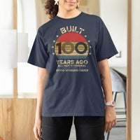 Funny 100th Birthday T Shirt For Women Vintage Retro Built 100 Years Ago