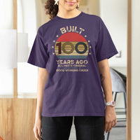 Funny 100th Birthday T Shirt For Women Vintage Retro Built 100 Years Ago