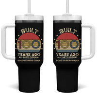 Funny 100th Birthday Tumbler With Handle Vintage Retro Built 100 Years Ago