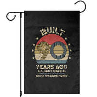 Funny 90th Birthday Garden Flag Vintage Retro Built 90 Years Ago