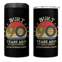 Funny 90th Birthday 4 in 1 Can Cooler Tumbler Vintage Retro Built 90 Years Ago
