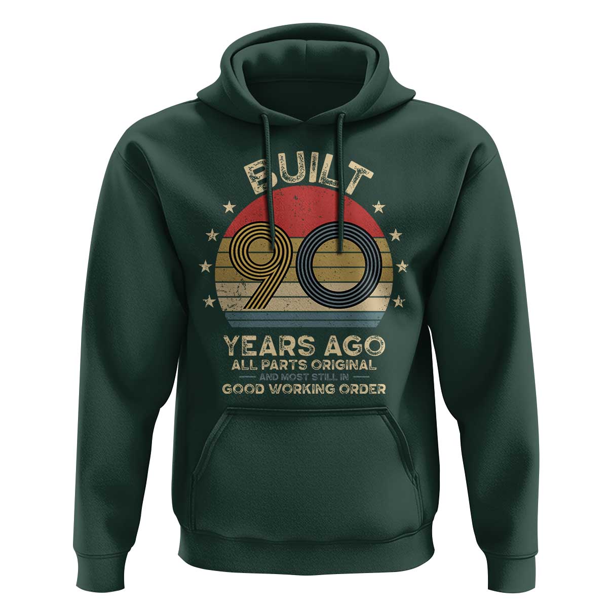 Funny 90th Birthday Hoodie Vintage Retro Built 90 Years Ago