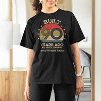 Funny 90th Birthday T Shirt For Women Vintage Retro Built 90 Years Ago