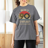 Funny 90th Birthday T Shirt For Women Vintage Retro Built 90 Years Ago
