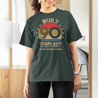 Funny 90th Birthday T Shirt For Women Vintage Retro Built 90 Years Ago