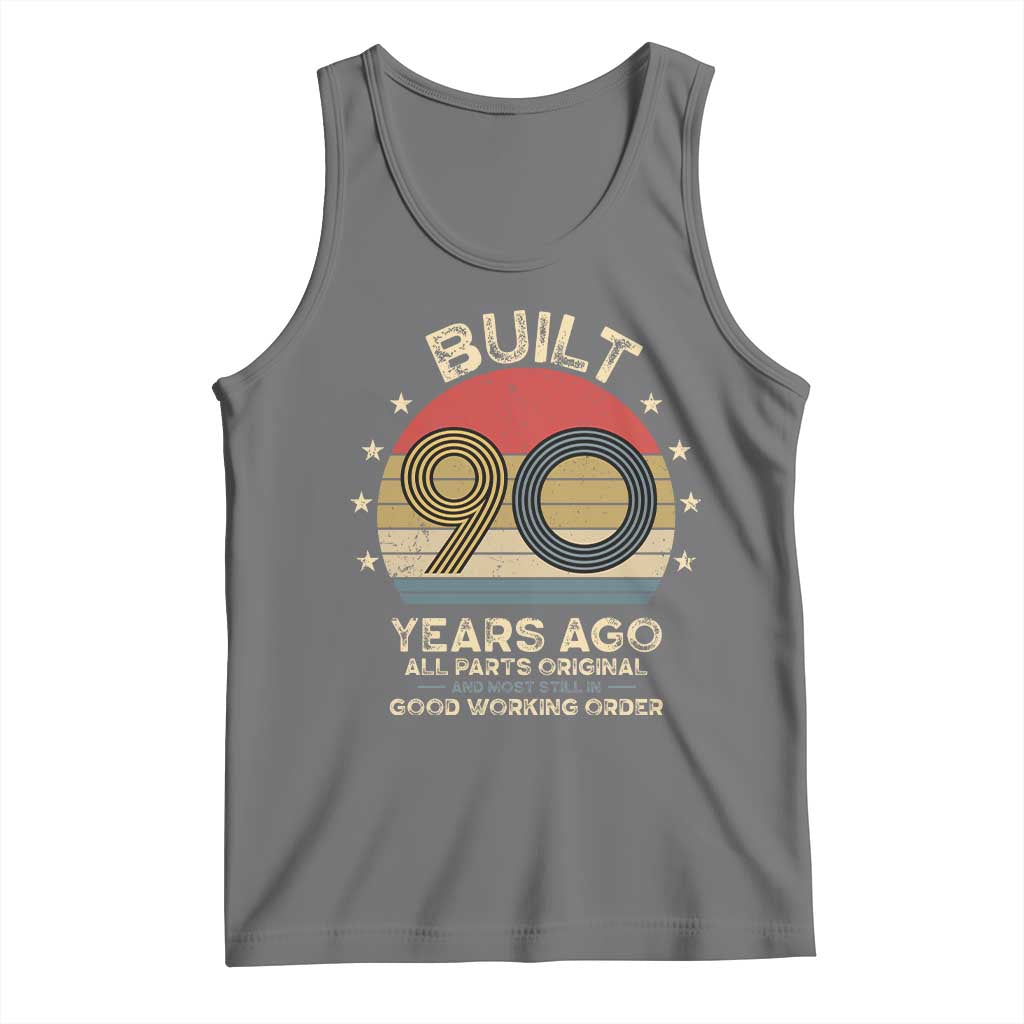 Funny 90th Birthday Tank Top Vintage Retro Built 90 Years Ago