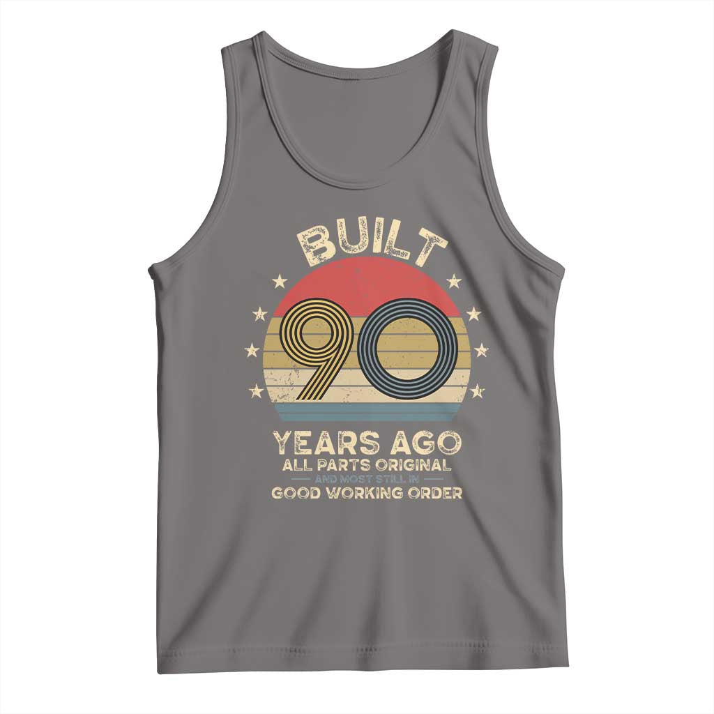 Funny 90th Birthday Tank Top Vintage Retro Built 90 Years Ago